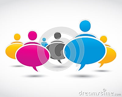 Social media dialog bubbles Vector Illustration