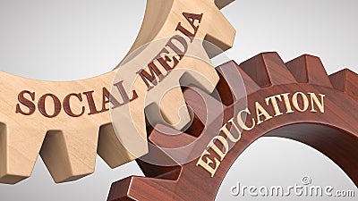 Social media education concept Stock Photo