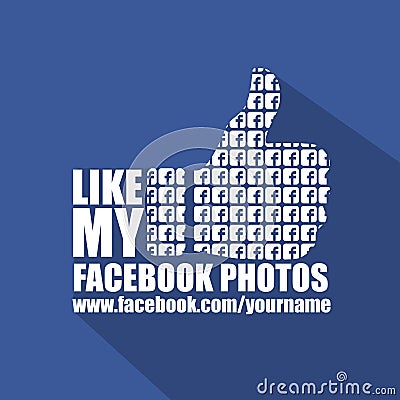 Social Media Facebook Flat Background Vector Illustration