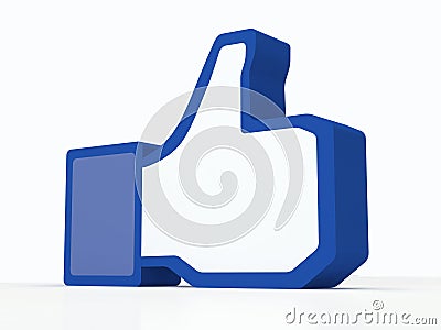 Social media facebook thumbs-up Editorial Stock Photo