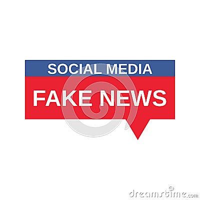 Social Media Fake News sign. Vector Illustration