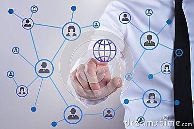 Social media and global network concept Stock Photo