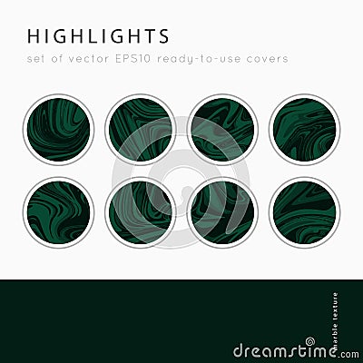 Instagram Highlight covers vector Stock Photo