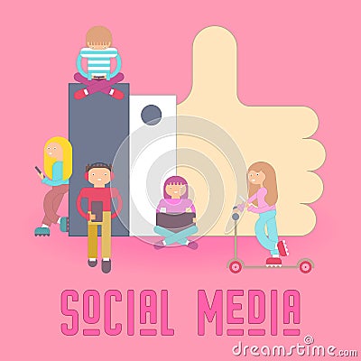 Social Media Vector Illustration