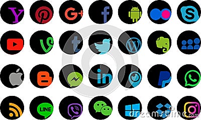 Social media icon Editorial Stock Photo