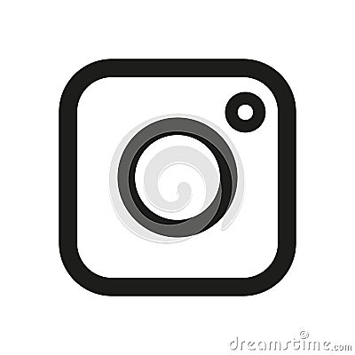 Social media icon, photo camera instagram icons Editorial Stock Photo