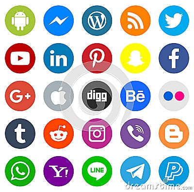 Social media icon series Vector Illustration