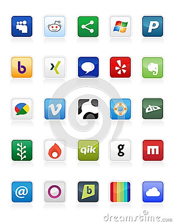 Social media icons Vector Illustration