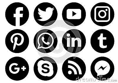 Social media icons Vector Illustration