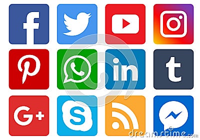 Social media icons Vector Illustration