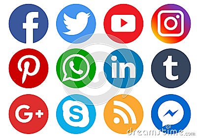 Social media icons Vector Illustration