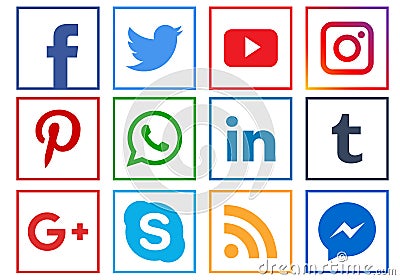 Social media icons Vector Illustration