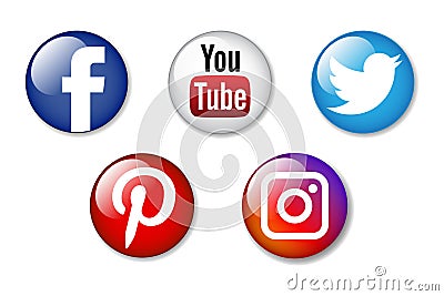 Social media icons Vector Illustration