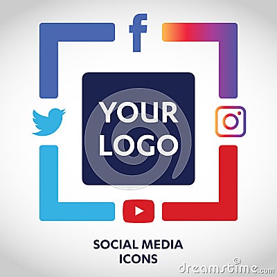 Social Media Icons Vector Illustration