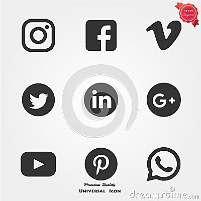 Social media icons Vector Illustration