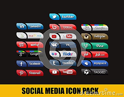 Social Media Icons Vector Illustration