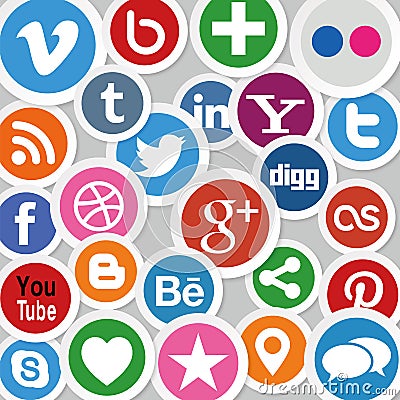Social Media Icons Vector Illustration