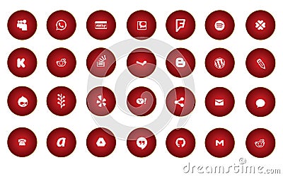 Social media icons Vector Illustration