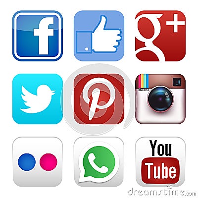 Social media icons Vector Illustration