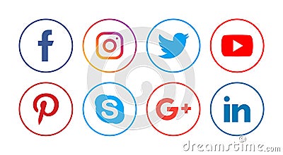 Social media icons Vector Illustration