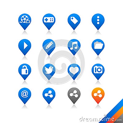 Social media icons - Simplicity Series Vector Illustration