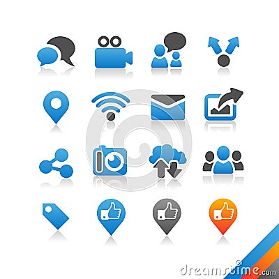 Social media icons - Simplicity Series Vector Illustration
