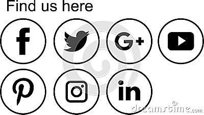 Social media icons Vector Illustration