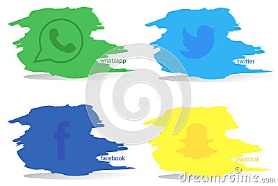 Social media icons Vector Illustration