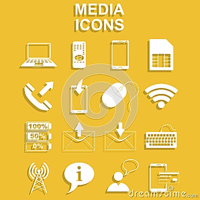 Social media icons Vector Illustration