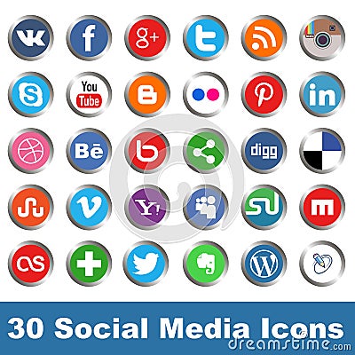 Social media icons Vector Illustration