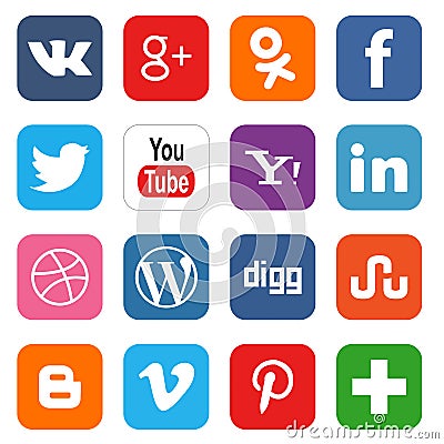 Social media icons Vector Illustration