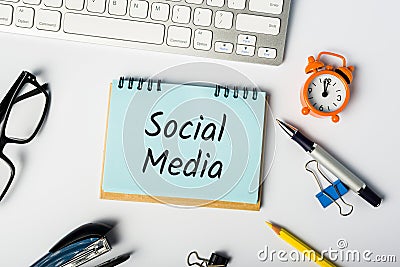 Social Media - interactive computer-mediated technologies that facilitate the creation or sharing of information, ideas Stock Photo