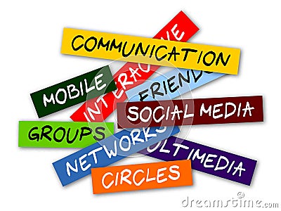 Social Media Labels Stock Photo