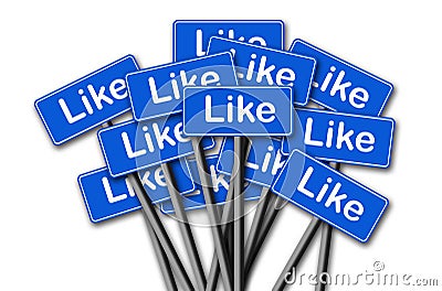 Social media like icon Stock Photo