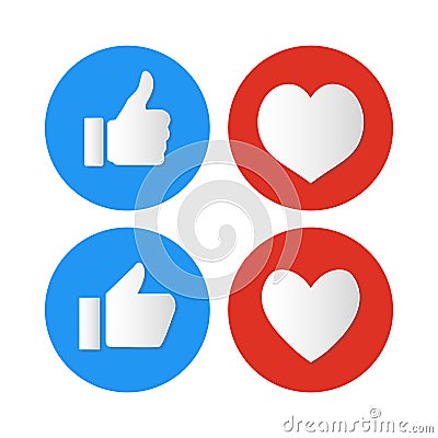 Social media like icon on white background Vector Illustration