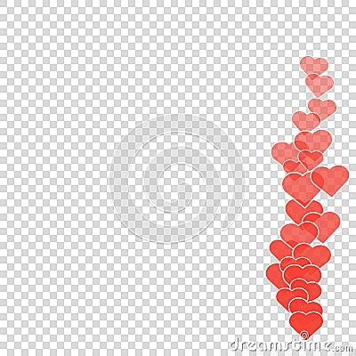 Social media likes heart for marketing design Vector Illustration