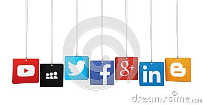 Social Media Logotypes Editorial Stock Photo