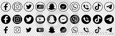 Social media logotypes Vector Illustration