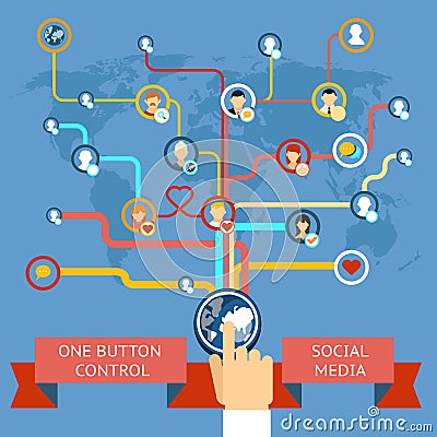 Social media marketing Vector Illustration