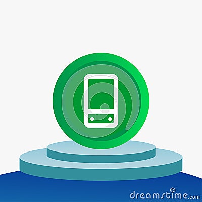 Social media mobile phone icons 3d type logo Vector Illustration