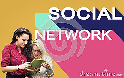 Social Media Network Community Connection Chat Concept Stock Photo