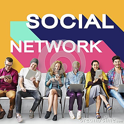 Social Media Network Community Connection Chat Concept Stock Photo