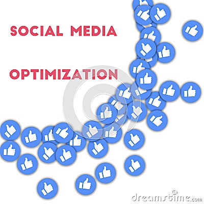 Social media optimization. Vector Illustration