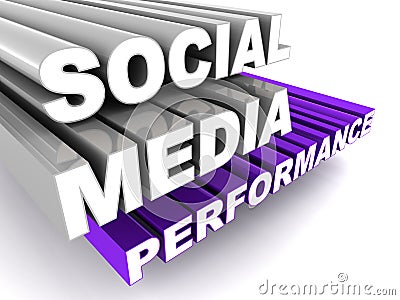 Social media performance Stock Photo