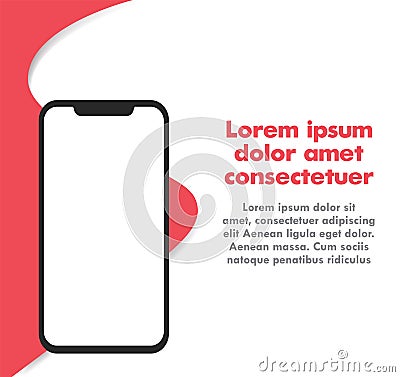 Social Media Post Blank Template Notch Smartphone Isolated For E-Commerce Promotion Advertisement Web UI UX Information Vector Illustration