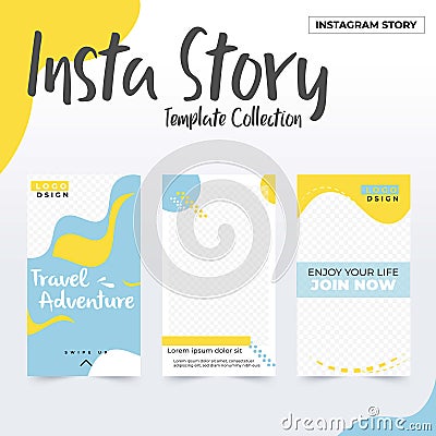 Social Media post, instagram post template collection Vector Illustration