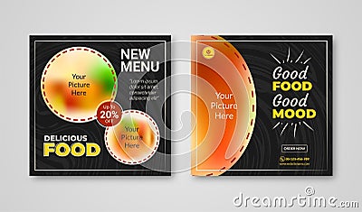 Social media post.Trendy culinary design template Vector Illustration