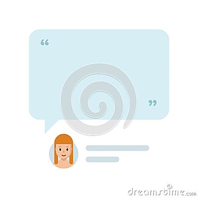 Social media profile with copy space Vector Illustration