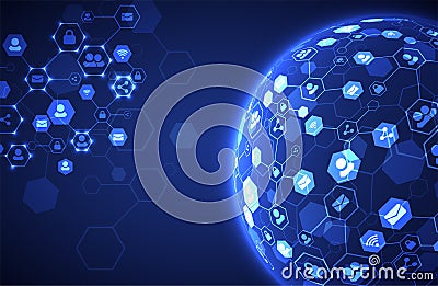 Social media vector background. Network concept. Vector Illustration