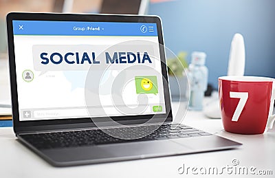 Social Media Stay Connected Concept Stock Photo